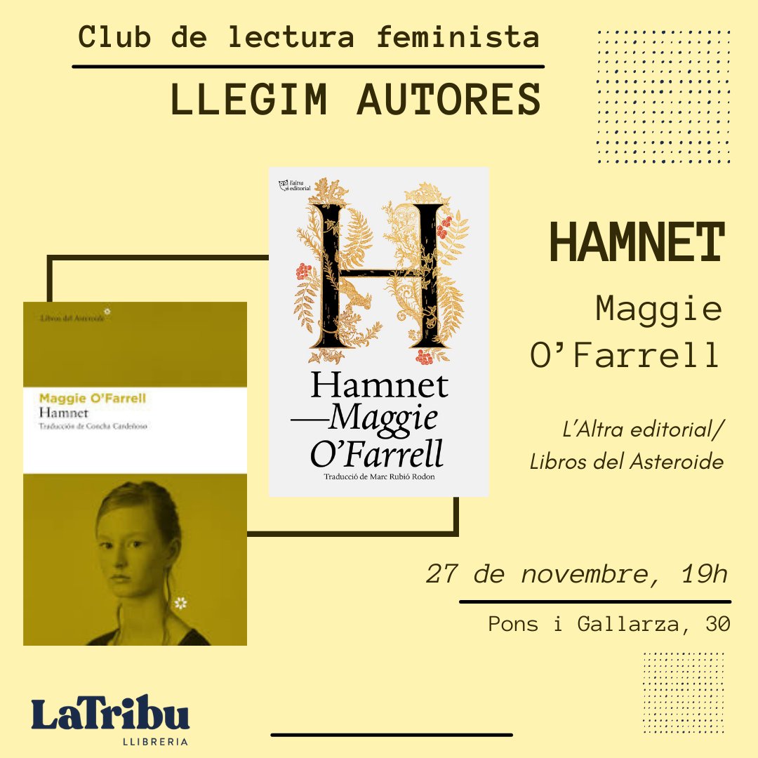 Bon dia! Aquí teniu els clubs de lectura que farem a La Tribu aquest novembre. Quin és el vostre?☺️
Trobareu tota la informació aquí👇
latribullibreria.com/cat/agenda/eve…