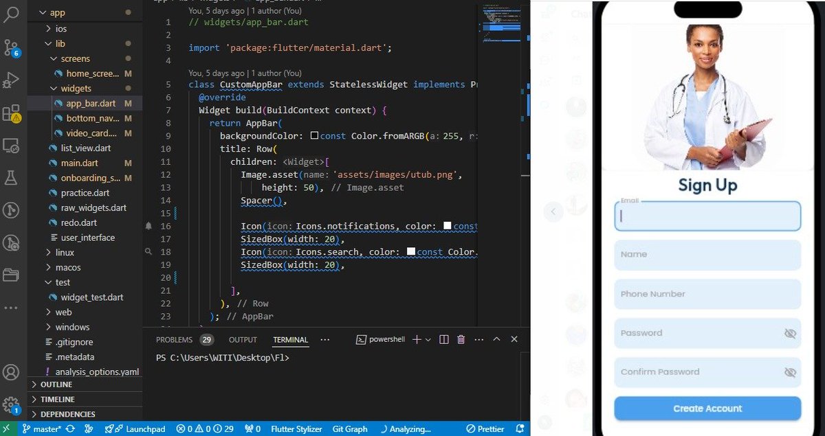 essie_victoria's tweet image. Day 12, and my login form is smoother than ever ,ready to authenticate like a pro! 🔑🚀
#WomenInTech #GirlsWhoCode #30DaysOfCodingChallenge with #Flutter