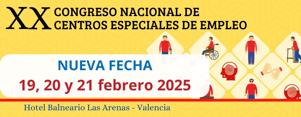 Somos patrocinadores del Congreso Nacional de Centros Especiales de Empleo <a href="/CONACEE/">CONACEE</a>  que se celebrará los días 19, 20 y 21 de febrero en Valencia.

Podéis consultar la agenda y registraros en el siguiente enlace: congresoconacee2024.conacee.org/?utm_source=BO…