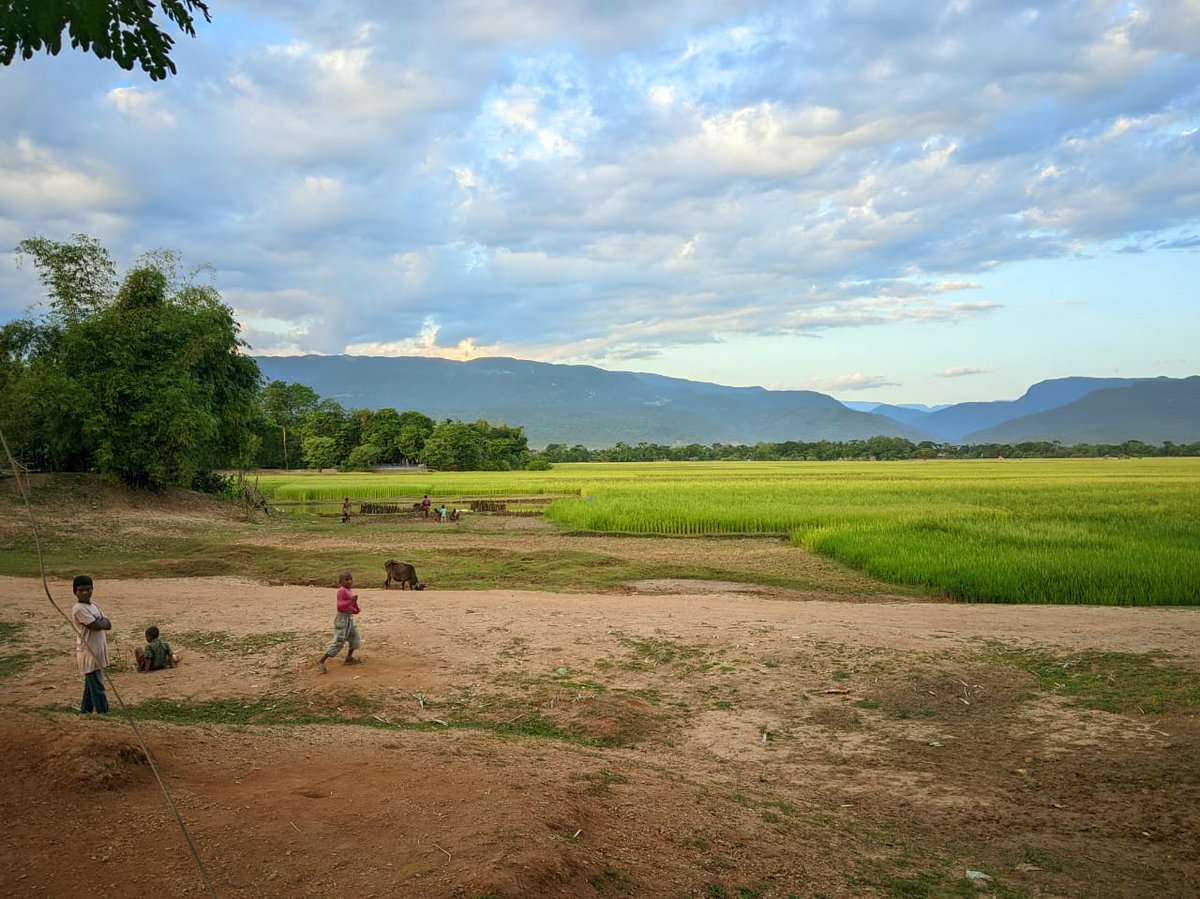 Village's view at afternoon