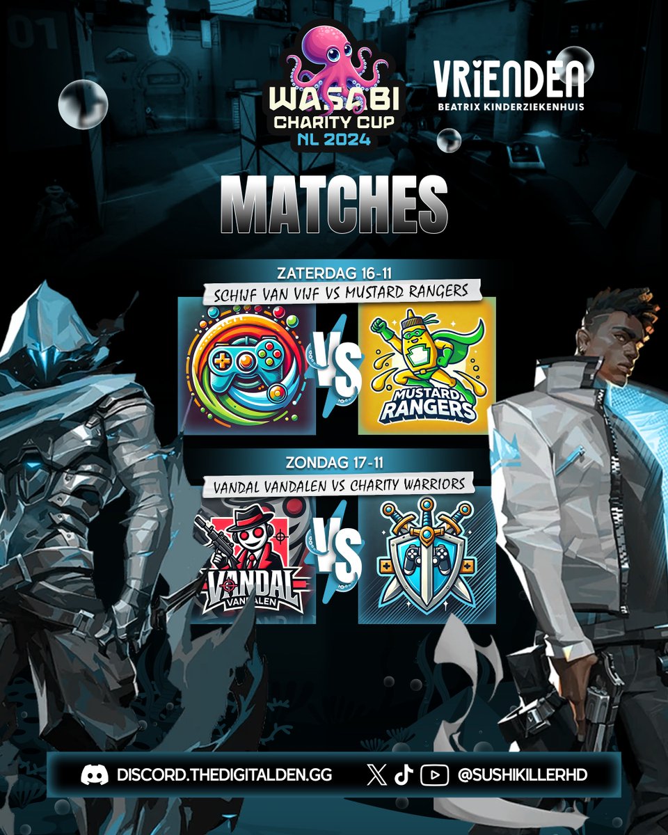 This weekend we'll go straight back into the Wasabi Charity Cup action... The current top runners will both have a match of their own! Will we see a lead being taken? Can the Mustard Rangers secure their first point? Tune in sat/sun 19:00 CEST to find out! #valorant #charity