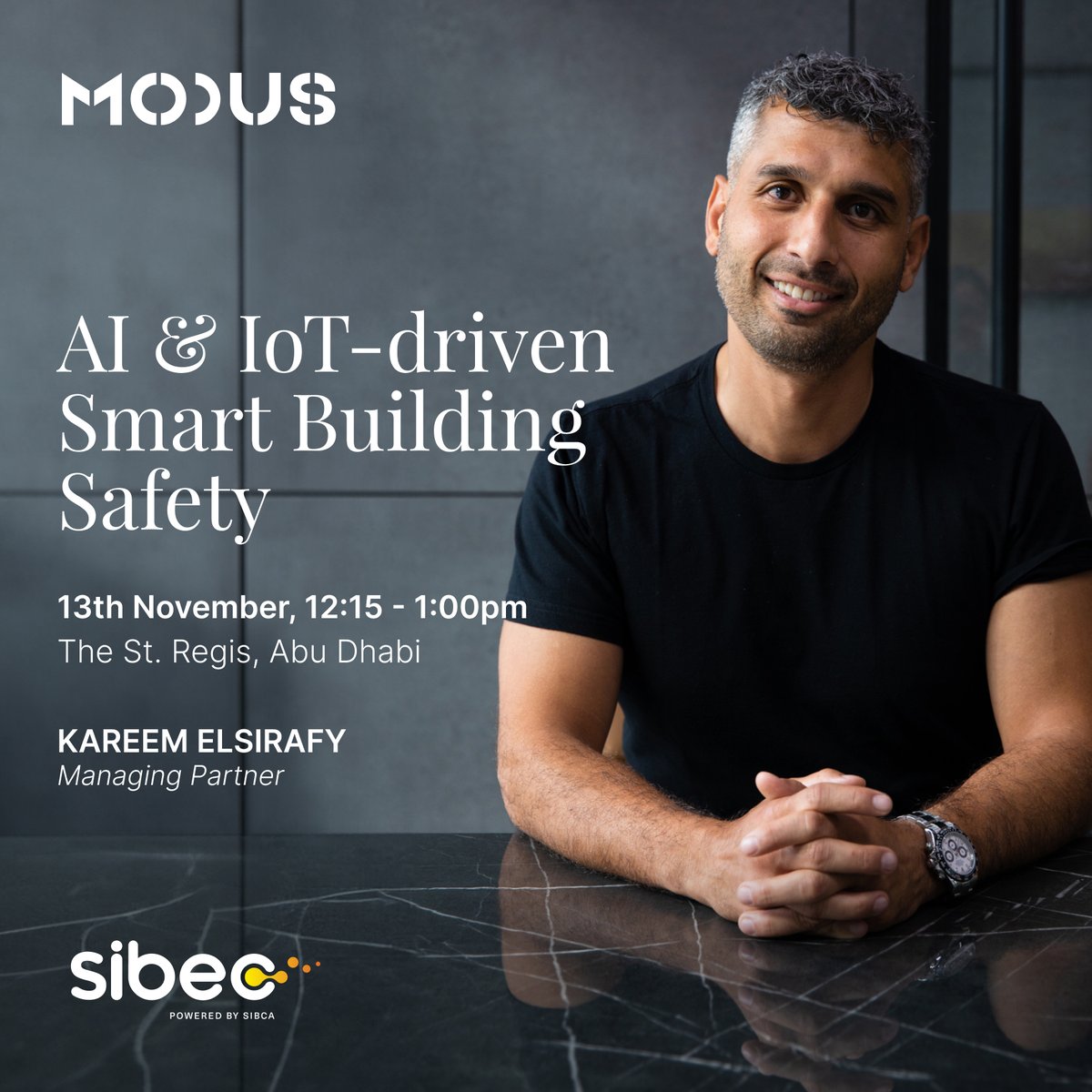 Join Kareem at Sibec tomorrow in Abu Dhabi where he will be deep-diving into the ins and outs of investing in AI and IoT 🤖 

🔗 Find out more about the event: bit.ly/4fEAvyv

#sibec2024 #modus #ai #iot #startups #venturebuilding