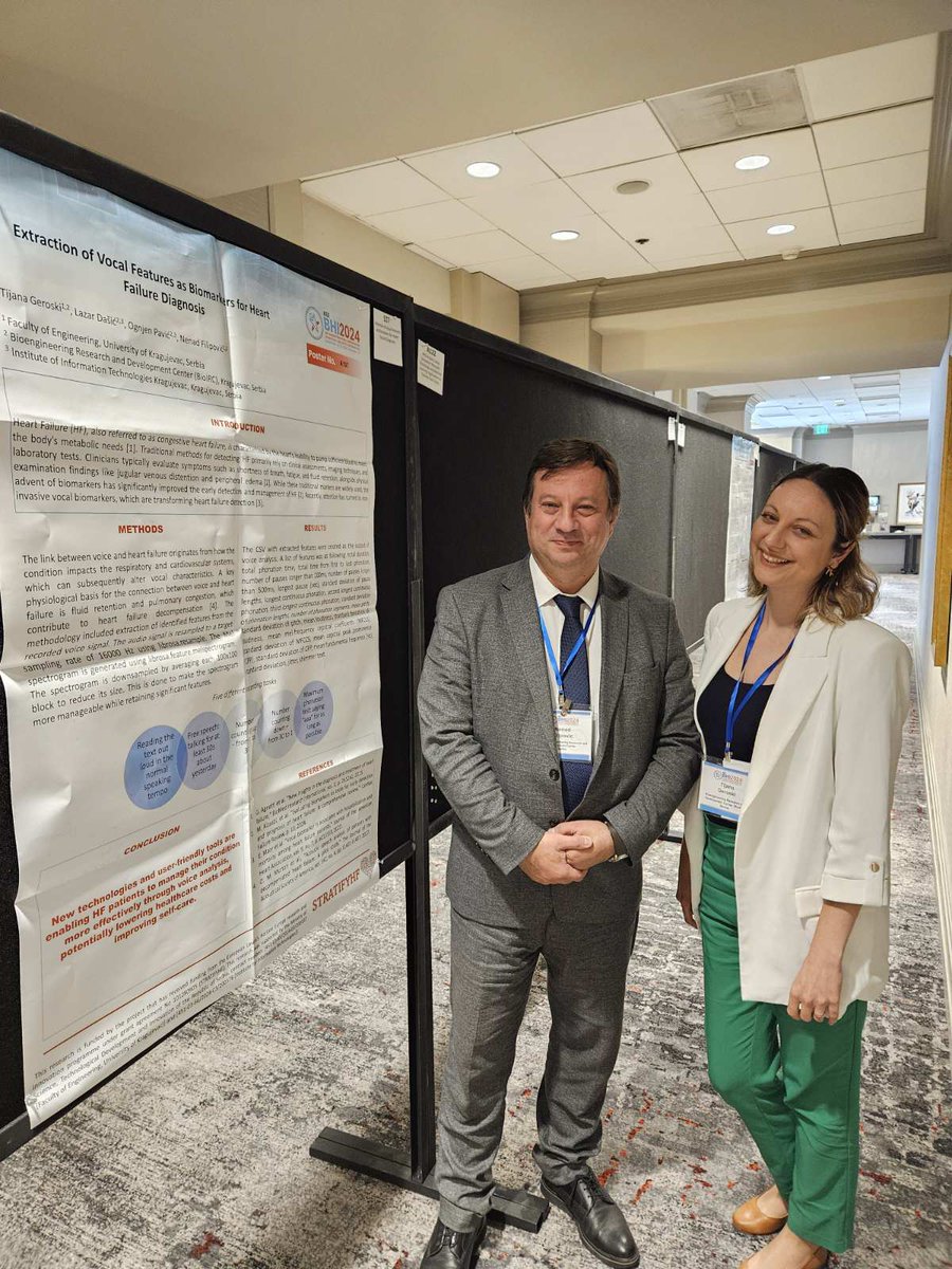 StratifyHfEu's tweet photo. 🔊 It as a pleasure to announce that our team, Professor Nenad Filipovic and Tijana Geroski participated at the IEEE BHI Conference in Houston, Texas, US (November 10th – 13th, 2024). 
#HaDEA #HorizonEU #heartfailure https://t.co/JPIzBXQNLo