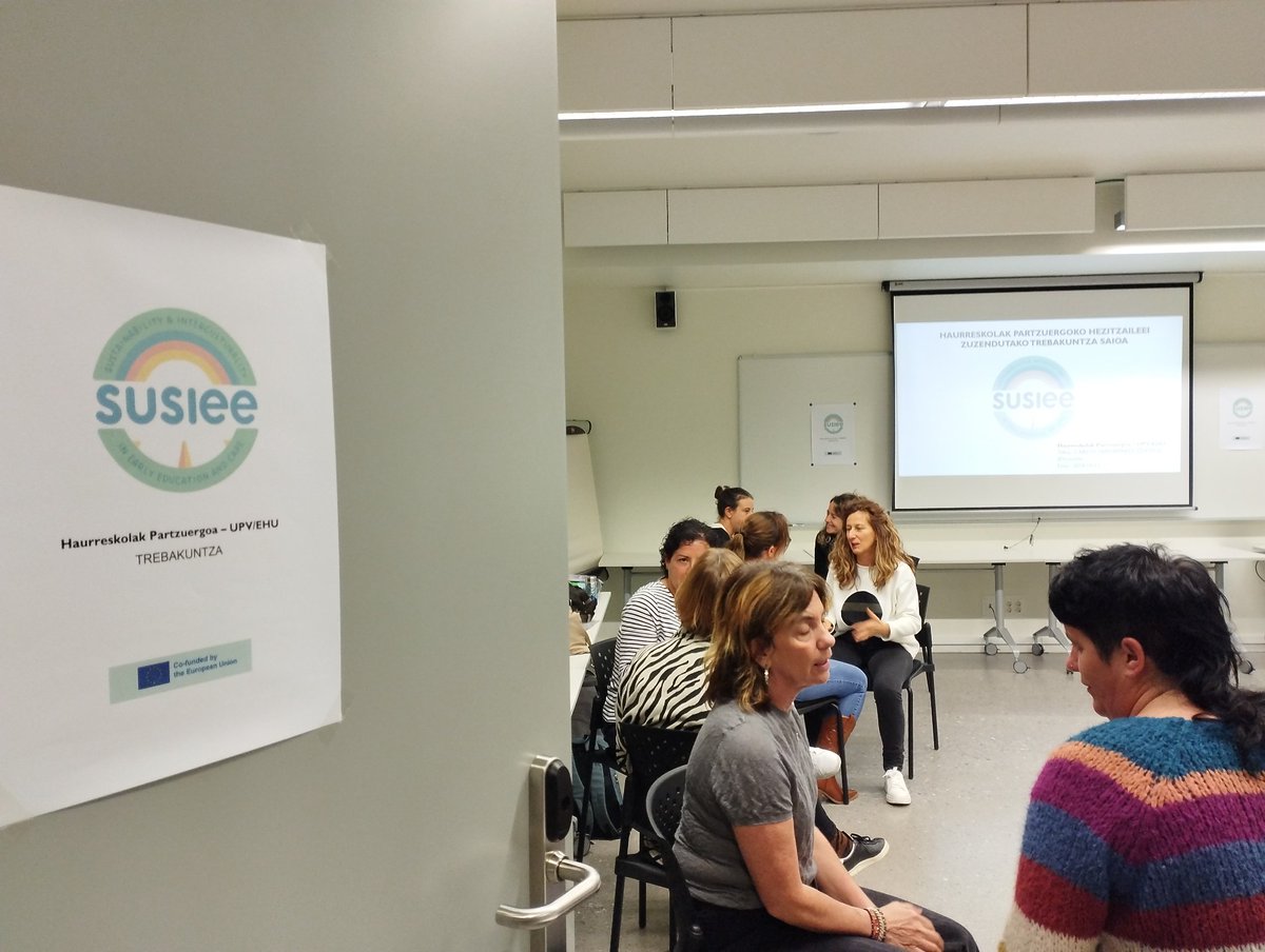 MGezuAmun's tweet photo. #SUSIEE project. We start our pilot training with ECEC (Haurreskolak partzuergoa) educators @Susieeproject @kide_on @bhf https://t.co/b3BdJfITJK