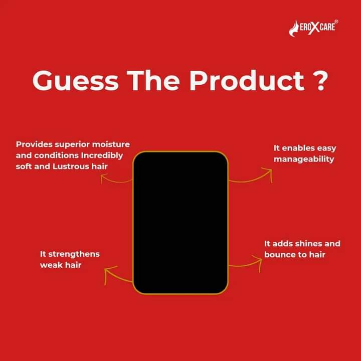 Eroxcare's tweet photo. Can you guess the Eroxcare product that provides intense moisture, strengthens your strands and adds bounce to your hair? 

Hint: It's a must-have for soft, shiny, and manageable hair! 

#Ruud #Pastoriren #Lagos #Sowore https://t.co/Lr1V71MtPU