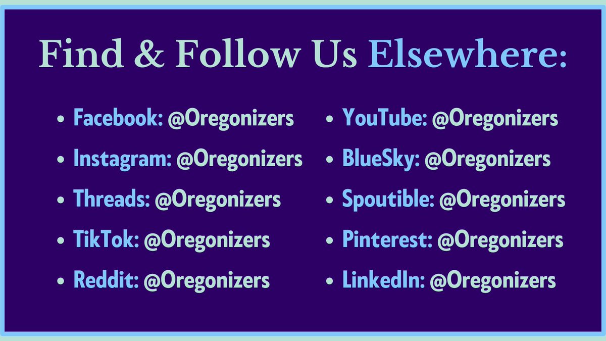 Ping us wherever else you are so we can follow you! #Resist #Oregonizers - always #Resist
