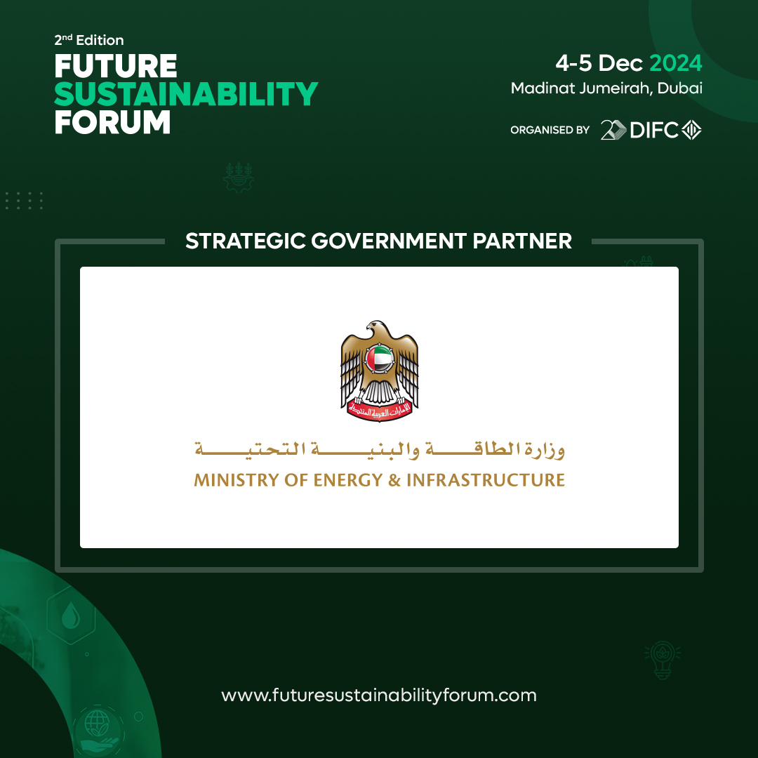 FSF_Dubai's tweet image. We are pleased to announce the UAE Ministry of Energy and Infrastructure as our Strategic Government Partner at the 2nd Annual Future Sustainability Forum on 4-5 December 2024 in Dubai.🤝
Learn more: moid.gov.ae
Visit: futuresustainabilityforum.com
#DIFCevent #FSF24