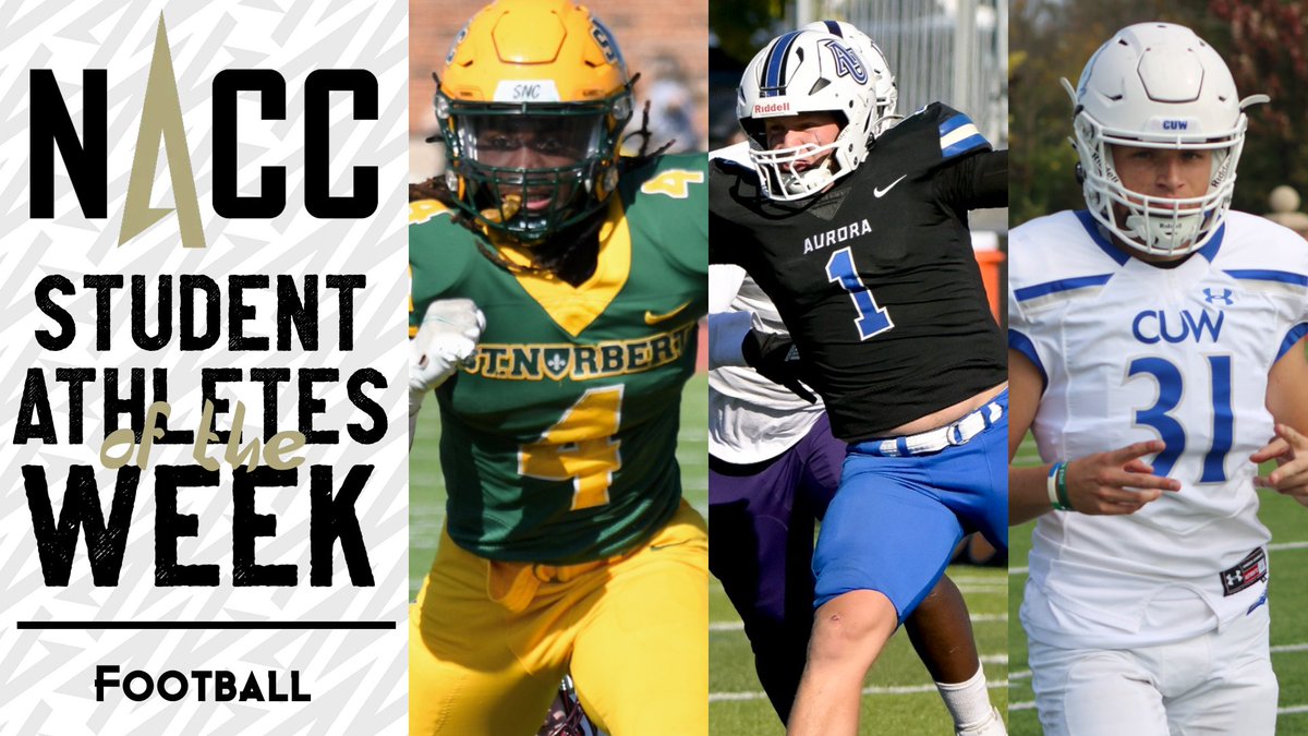 #NACCfb 🏈 | NACC Football Weekly Honors to <a href="/AU_Spartans/">AUSpartanSports</a>' Chaney, <a href="/CUWFalcons/">Concordia Wisconsin Falcons</a>'sDroegemueller, and @SNCathletics' Oden

📰: tinyurl.com/2aesyzqb

#NACCtion #d3fb #d3football