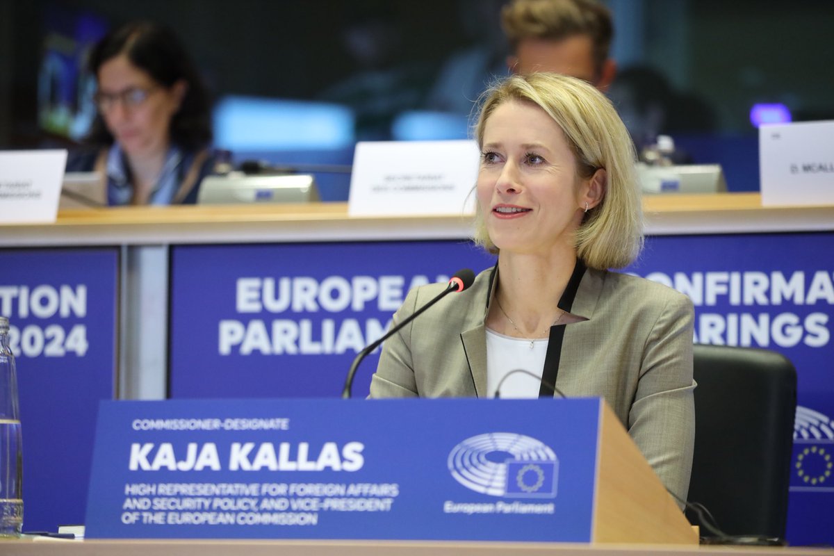 Kristo Enn Vaga (@kristovaga) on Twitter photo “Ukraine’s victory is a priority for all of us. The situation on the battlefield is difficult. And that’s why we must keep working every day!” 🇪🇺🇺🇦
<a href="/kajakallas/">Kaja Kallas</a> in her hearing in front of the EU parliament as designate High Rep of EU. “Ukraine’s victory is a priority for all of us. The situation on the battlefield is difficult. And that’s why we must keep working every day!” 🇪🇺🇺🇦
<a href="/kajakallas/">Kaja Kallas</a> in her hearing in front of the EU parliament as designate High Rep of EU.