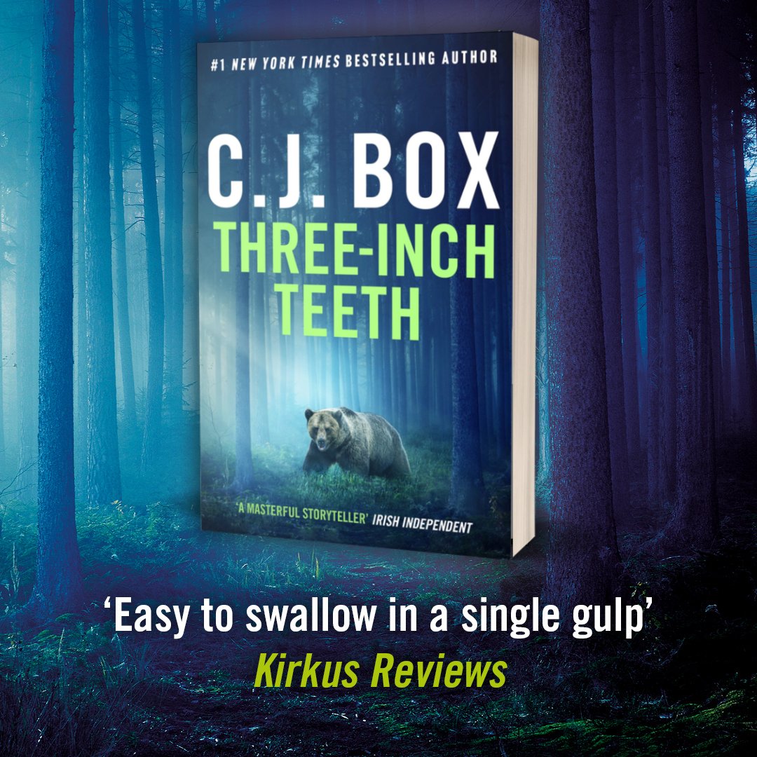 AriesFiction's tweet photo. Wyoming game warden Joe faces two different kinds of rampaging killers - one animal, one human - in this riveting adventure… 🐻
#ThreeInchTeeth by @cjboxauthor is out now in paperback: https://t.co/phgWhEuNf1 https://t.co/P1KnV4G3j7