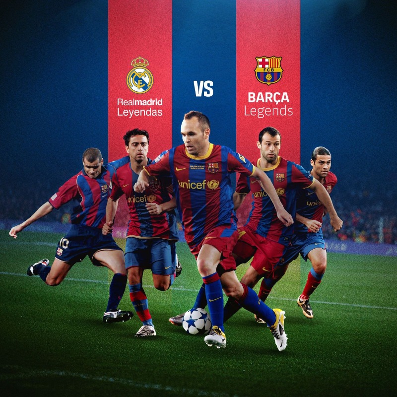 FCBarcelona's tweet photo. 🚨 Barça Legends to play Real Madrid Leyendas in Tokyo on December 15 as Andrés Iniesta, Xavi, Javier Mascherano, and Rafa Márquez to feature for the first time since retiring!