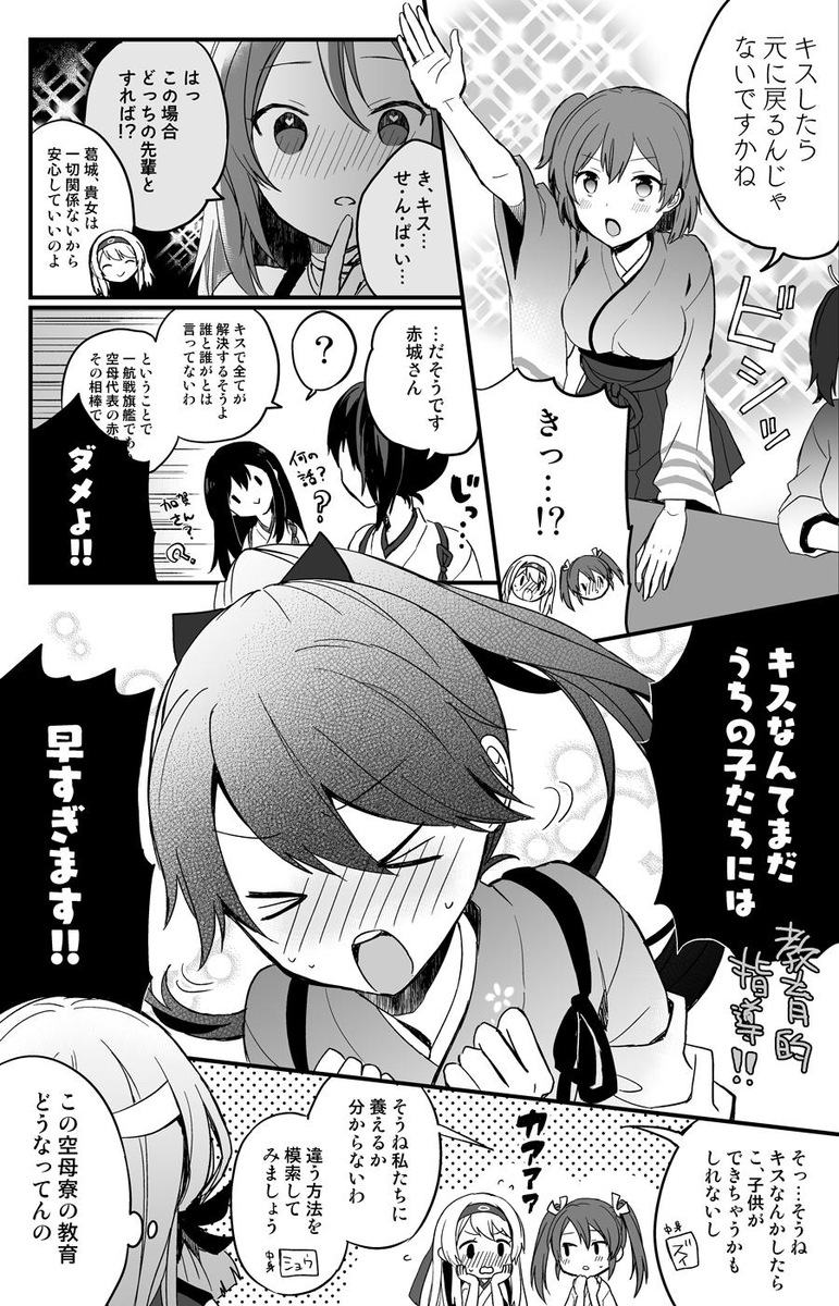 瑞鶴翔鶴入れ替わり漫画⑤
空母会議開催 