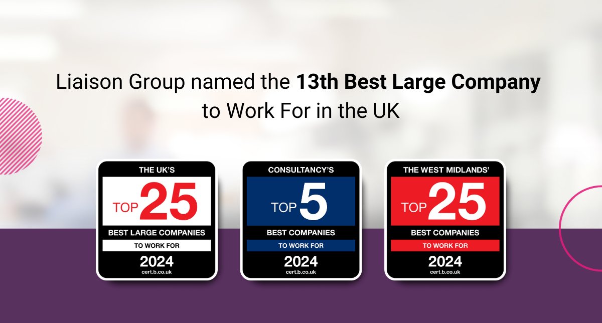 Liaison Group (@liaison_group) on Twitter photo 🎉Liaison Group has been named the 13th Best Large Company to Work For in the UK in the <a href="/bestcompanies/">Best Companies</a> overall big reveal for 2024. Find out more here… liaisongroup.com/blogs/liaison-… 🎉Liaison Group has been named the 13th Best Large Company to Work For in the UK in the <a href="/bestcompanies/">Best Companies</a> overall big reveal for 2024. Find out more here… liaisongroup.com/blogs/liaison-…