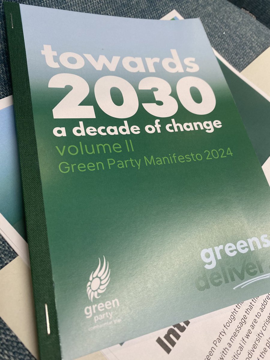 All set to launch the Green Party Manifesto! 🚀

Our 2020 manifesto set out the vision for a decade of change. 

We’re halfway there. 

This manifesto is a map for the next 5 years - to address the climate &amp; biodiversity crisis and improve life for everyone in the process.