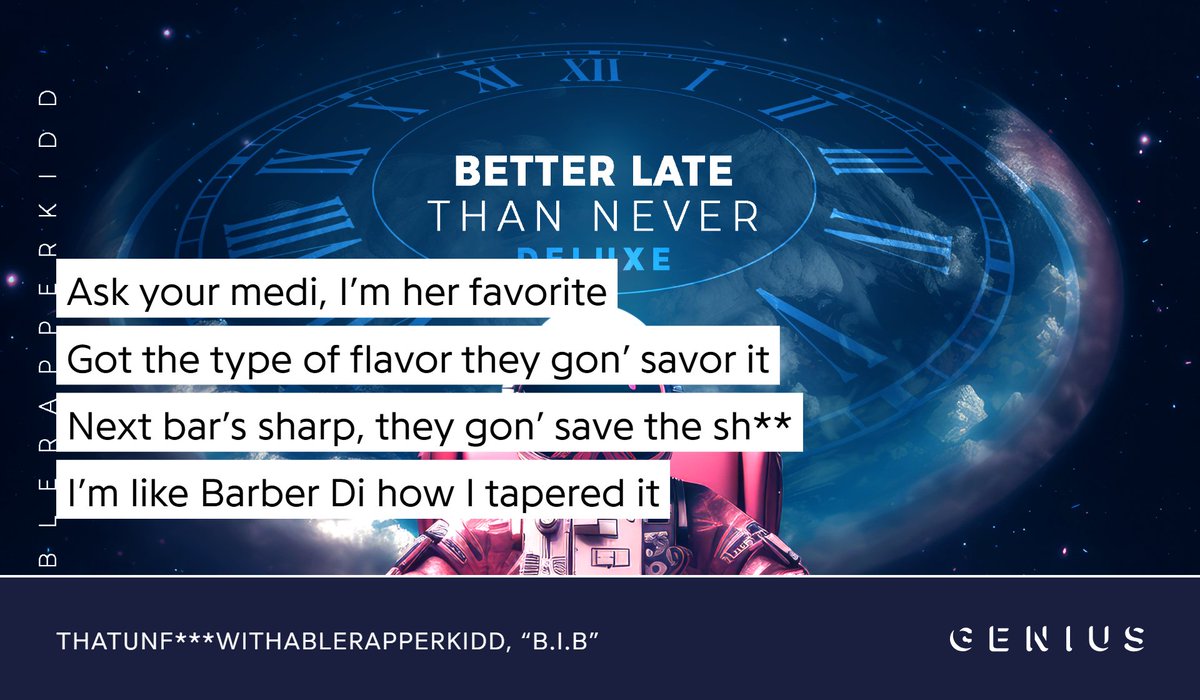 ThatRapperKidd's tweet photo. STREAM/BUY #BLTNDELUXE👨🏿‍🚀 NOW ON ALL PLATFORMS❗️❗️❗️

▶️T.U.R.K - B.I.B (prod. by @Motloang)

DSPs &amp; BANDCAMP LINKS
🔗: https://t.co/2Gm0iiH05W
OFFICIAL LYRIC VIDEOS
📺: https://t.co/UETdB8jQPP
GENIUS LYRICS
🗒️: https://t.co/T805PkRx7z

#199XMusicGroup
#BetterLateThanNeverDELUXE https://t.co/jCfxtw9QUG