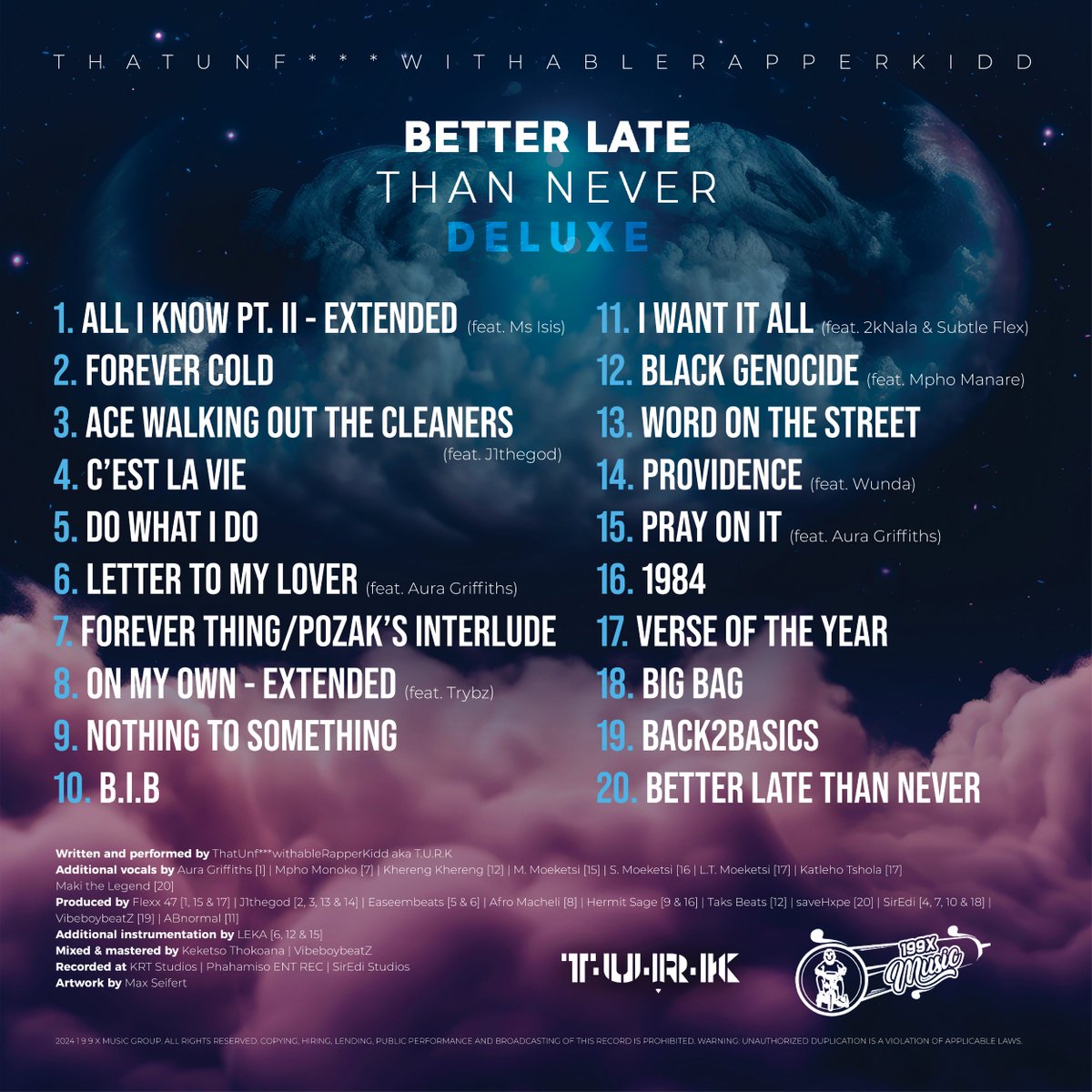 ThatRapperKidd's tweet photo. STREAM/BUY #BLTNDELUXE👨🏿‍🚀 NOW ON ALL PLATFORMS❗️❗️❗️

▶️T.U.R.K - B.I.B (prod. by @Motloang)

DSPs &amp; BANDCAMP LINKS
🔗: https://t.co/2Gm0iiH05W
OFFICIAL LYRIC VIDEOS
📺: https://t.co/UETdB8jQPP
GENIUS LYRICS
🗒️: https://t.co/T805PkRx7z

#199XMusicGroup
#BetterLateThanNeverDELUXE https://t.co/jCfxtw9QUG