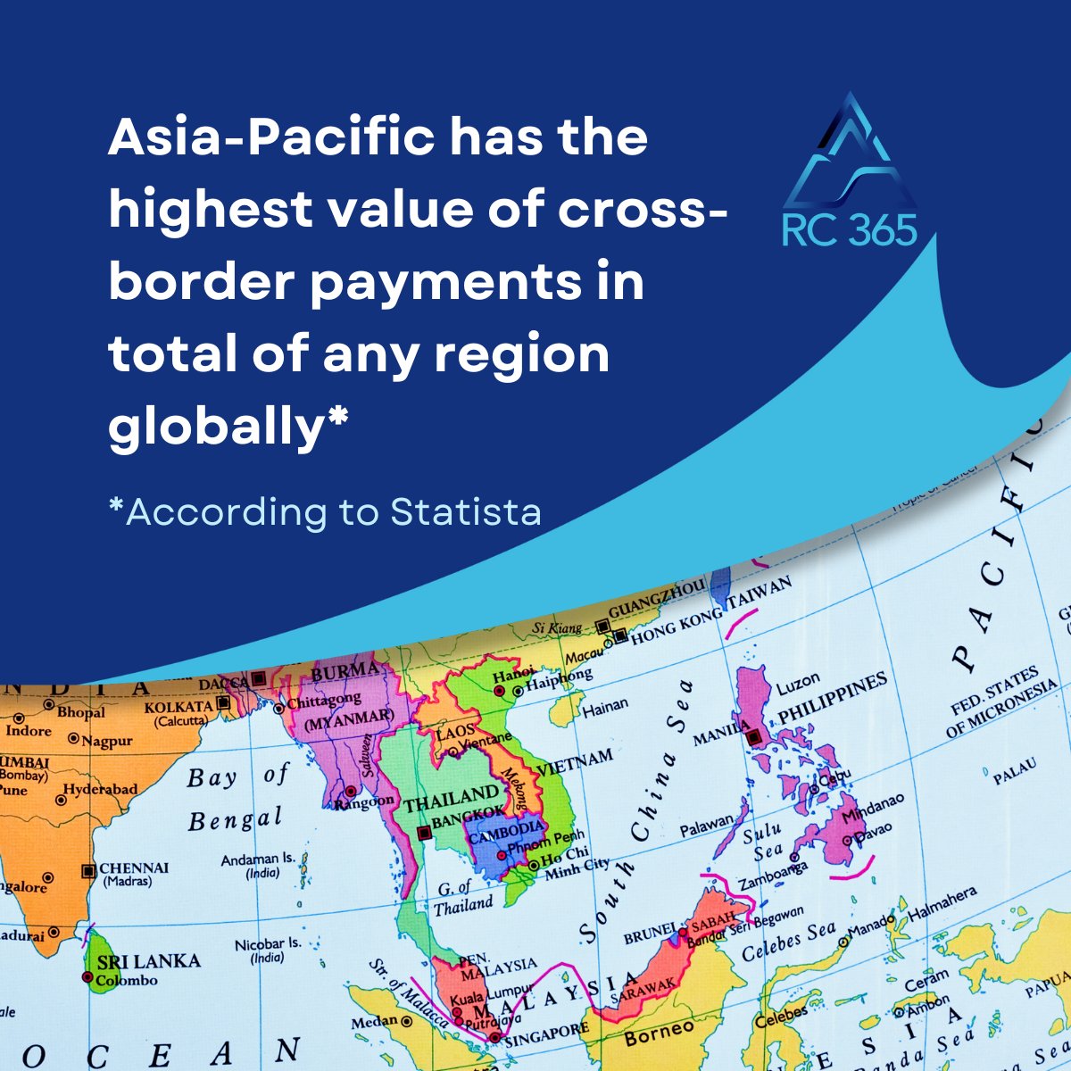 RC365plc's tweet photo. “Asia-Pacific has the highest value of cross-border payments in total” according to a new survey by @Statista. As money is increasingly traveling digitally in Asia, our integrated #paymentsolutions through #RCPAY is the perfect solution.

#RCGH #RC365

https://t.co/mf2JwrH2pa https://t.co/wqXLmk3OYK