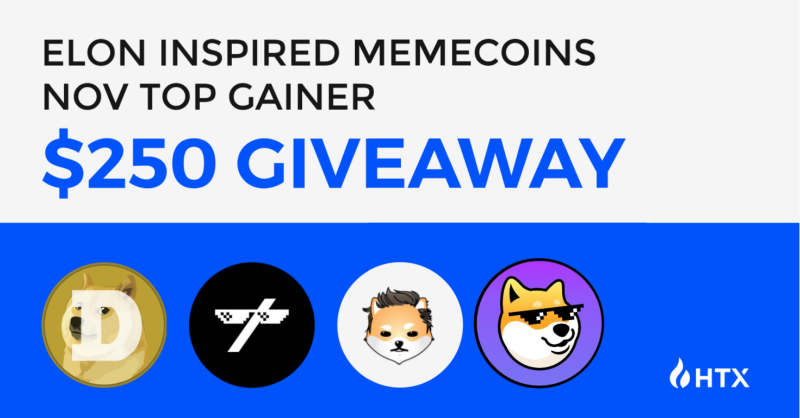 HTX_Global's tweet photo. 🚀 Guess the Top Gainer!

🤑 Predict which Elon-inspired crypto will have the highest gain from now until 11/19!

 $250 Giveaway:

✅ Comment Guess
 $DOGE $GROK $ELON $DC

✅ Like + RT + Tag 2 friends

✅ Use #HTXTopGainer

Follow @HTX_Global so we can DM winners, Good Luck! https://t.co/JIWqgX2Ctn