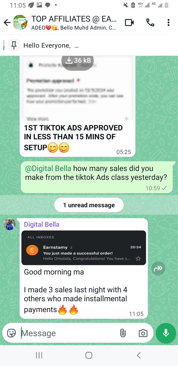 Affiliates who took advantage of our last video shared about running tiktok Ads got 200 leads in a single day with a budget of less than 10k

She made 7 sales from it  in a day that's almost 100k in profit 

Simply like and Comment "Tiktok" Retweet and follow us to get the video