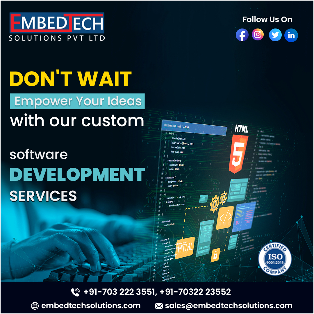 Embedtech_sol's tweet image. DON’T WAIT—Empower Your Ideas Today! Bring your vision to life with our custom software development services, crafted to meet the unique needs of your business and drive real results.

🌐 embedtechsolutions.com

#Embedtech #CustomSoftwareDevelopment #BestCustomSoftwareDeveloper