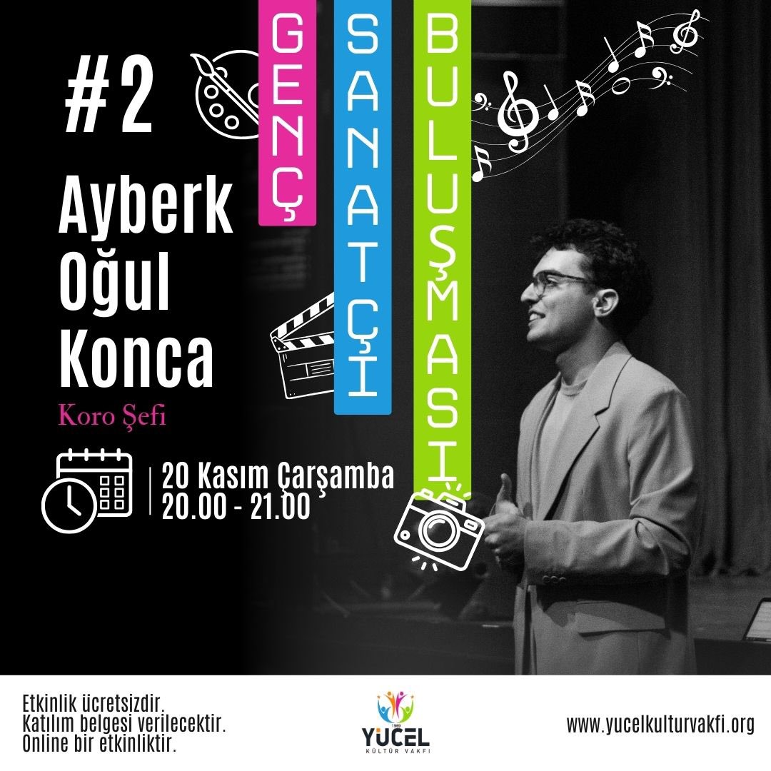 🎶🌟 Yaratıcı genç sanatçılarla buluşuyoruz! Konuğumuz: Genç koro şefi Ayberk Oğul Konca! 20 Kasım, 20.00.

🖇️Başvuru ve detaylı bilgi için tıkla: forms.gle/s9bgeXdyJ37N8n…