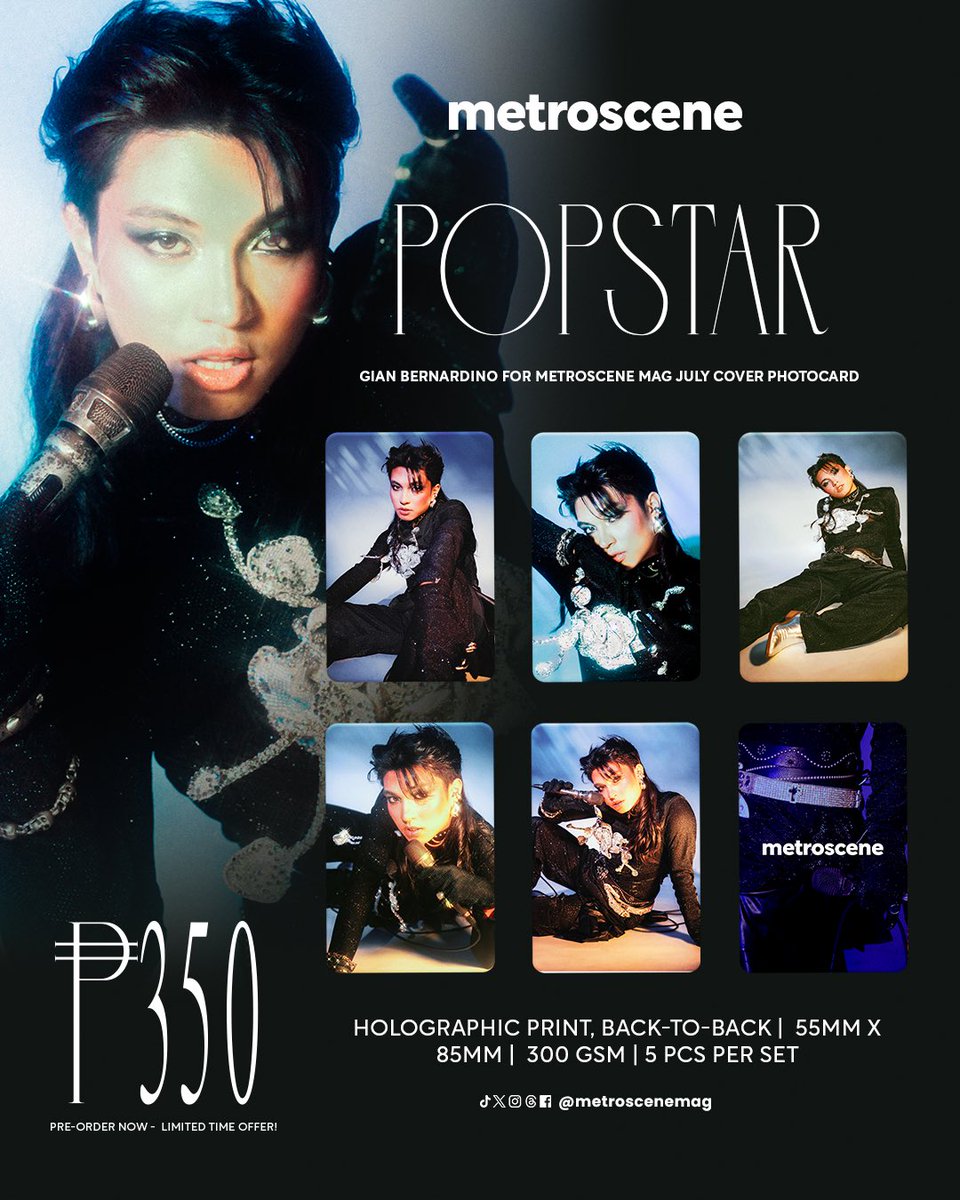 MetrosceneMag's tweet photo. Attention, ROCKSTARS AND POPSTARS! 💫🎸

Metroscene Mag’s July Cover featuring Rockstar/Popstar Gian Bernardino (@gianbernardino_ ) of #CupofJoe is now available as limited-edition photocards!

PRE-ORDER: https://t.co/F0iwaM4QV4

#metroscenemag #Joewahs https://t.co/zM4gN7EeCW