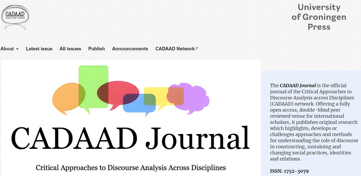 CADAAD Journal (@cadaadjournal) on Twitter photo Exciting news! The CADAAD Journal is now officially part of University of Groningen Press.
We would also like to welcome new incoming co-editors, Dimitris Serafis <a href="/DimitriSrf/">Dimitris Serafis | @dimitrisrf.bsky.social</a> and Stavros Assimakopoulos <a href="/StavrosLing/">Stavros Assimakopoulos</a>, who were instrumental in making this transition possible. Exciting news! The CADAAD Journal is now officially part of University of Groningen Press.
We would also like to welcome new incoming co-editors, Dimitris Serafis <a href="/DimitriSrf/">Dimitris Serafis | @dimitrisrf.bsky.social</a> and Stavros Assimakopoulos <a href="/StavrosLing/">Stavros Assimakopoulos</a>, who were instrumental in making this transition possible.