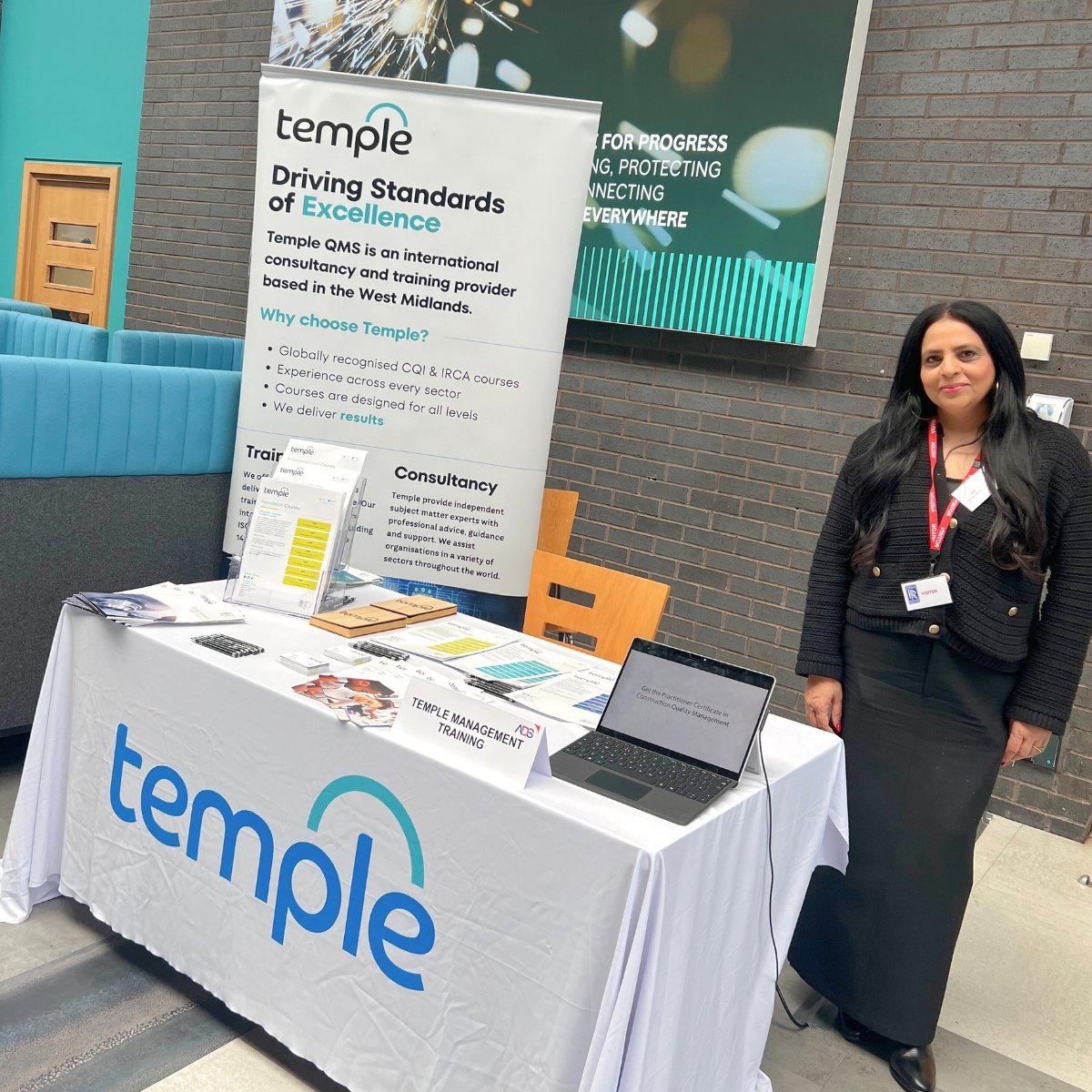 Temple_QMS's tweet photo. Today, Temple is celebrating #WorldQualityWeek exhibiting at the ADS Group Ltd World Quality Event.

This event is sponsored by BAE Systems Collins Aerospace GKN Aerospace MBDA Lockheed Martin and Rolls-Royce.

#qualitymatters #aerospace #templeqms https://t.co/9eCfjEGsmb