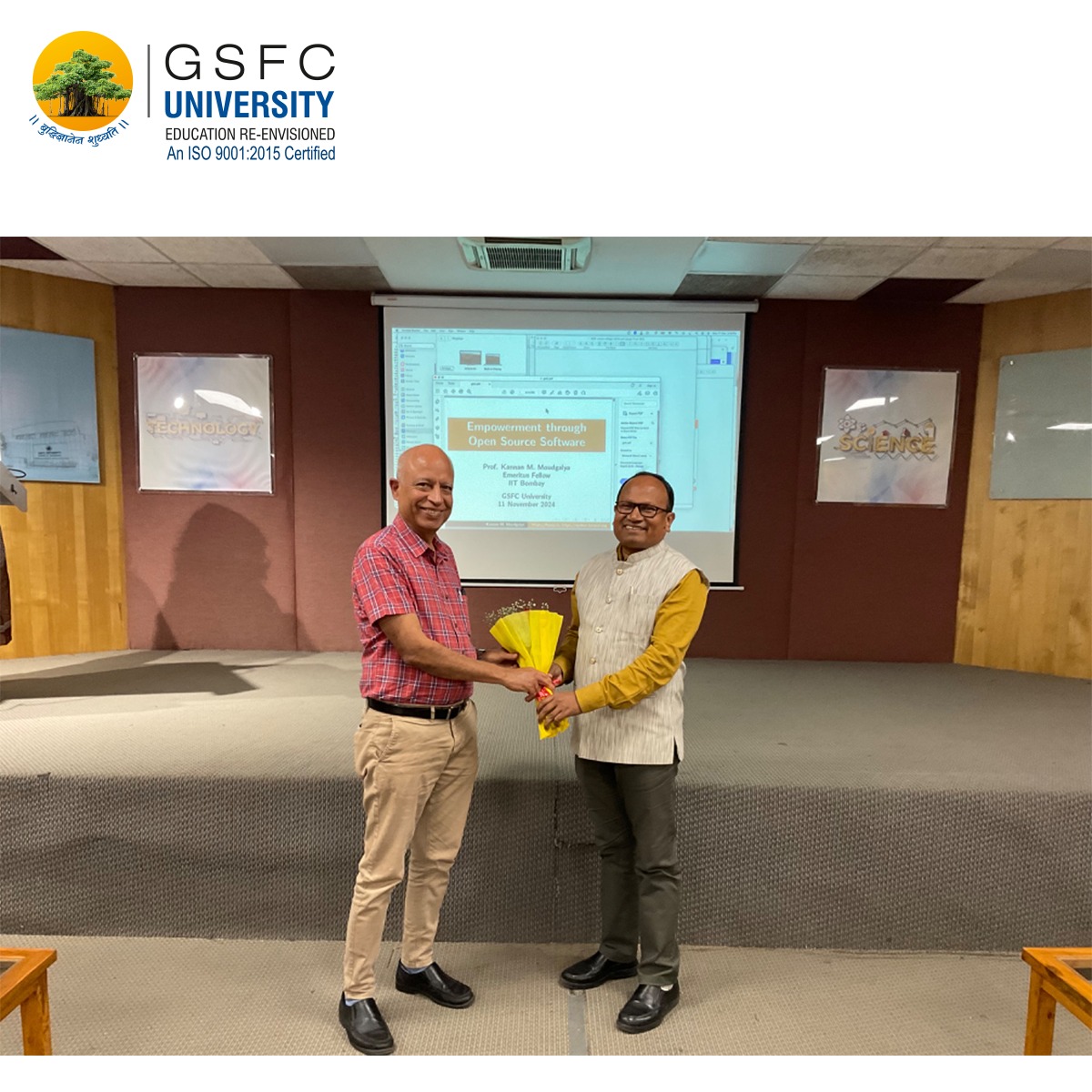 GSFCUniversity's tweet image. We were happy to have Professor Kannan Moudgalya on 11th November 2024!
He shared valuable insights on open-source technology and the FOSSEE initiative. Thanks to Dr. Moudgalya and everyone who joined!
#OpenSource #Technology #FOSSEE #Education #Innovation #GSFCUniversity