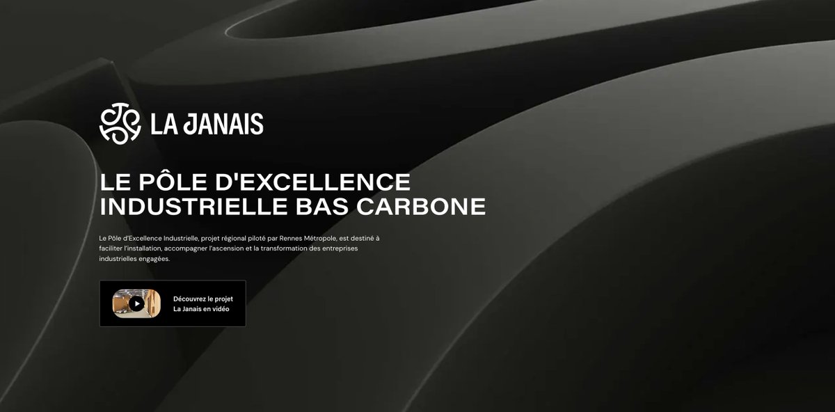metropolerennes's tweet photo. ⚙🌱 Découvrez le site dédié au Pôle d'Excellence Industrielle bas carbone de #LaJanais. 
Dédié aux #entreprises mais aussi aux curieuses et curieux, éco-conçu, il présente tous les aspects du projet, ses services, ses acteurs et son histoire.
➡ https://t.co/R5VJXzXSsY https://t.co/rNfvq2OH3Y