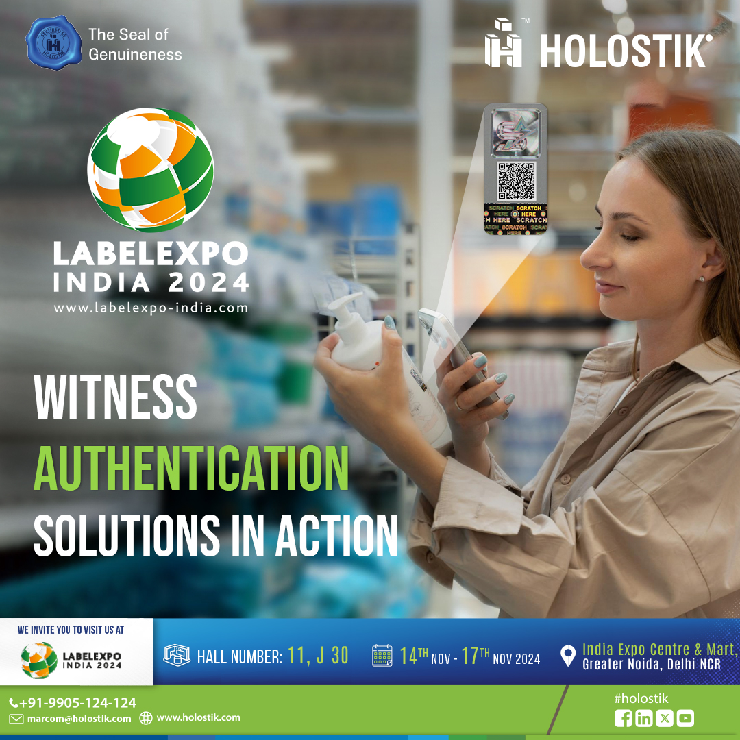 holostik's tweet photo. Only 2 days to go to witness how #Holostik is redefining #BrandProtection and #AntiCounterfeiting excellence at @Labelexpo India 2024.
Details: π
14- 17 Nov 2024 |π’Hall 11, J30 | π India Expo Centre & Mart, Gr. Noida
#LabelExpo2024 #SecureLabels #Packaging https://t.co/WWqGB5mZKC