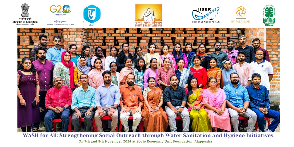 uba_iitpkd's tweet image. The  UBA RCI  - Kerala Agricultural University, with support of RCIs - IIT  Palakkad and IISER Thiruvananthapuram,  organized a two-day  workshop titled &quot;WASH for All: Strengthening Social Outreach through  Water, Sanitation, and Hygiene&quot; on Nov 7-8, 2024, at Alappuzha.