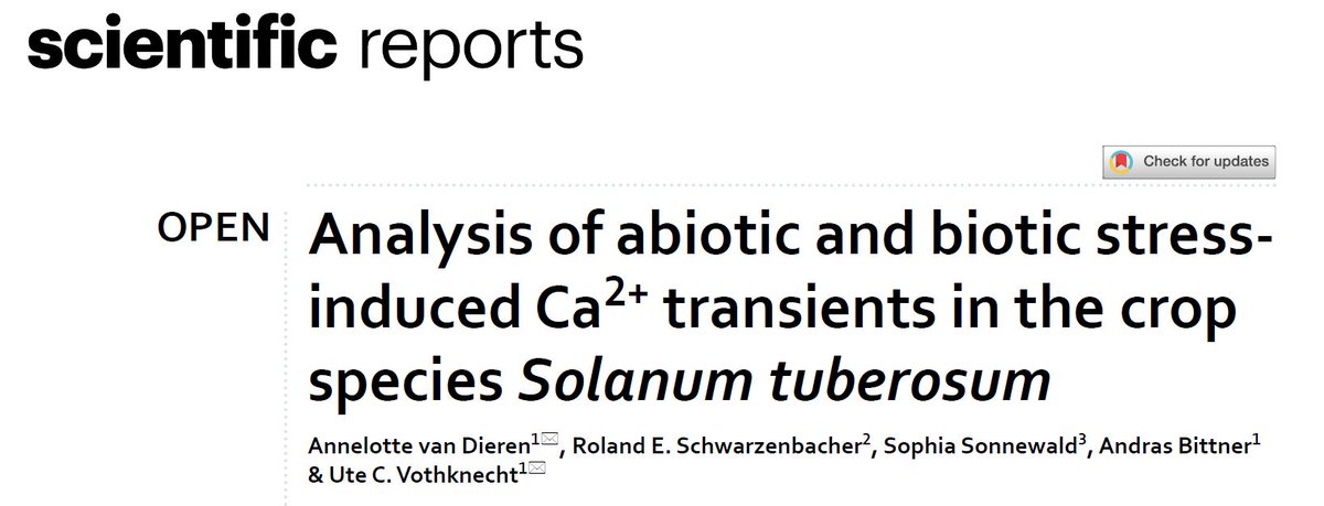 Congratulations to our PhD student Annelotte and former Post-Doc Andras as well as our collaborators at Durham University and FAU Erlangen for their nice work on stress induced calcium transients in potato.
rdcu.be/dZSbB