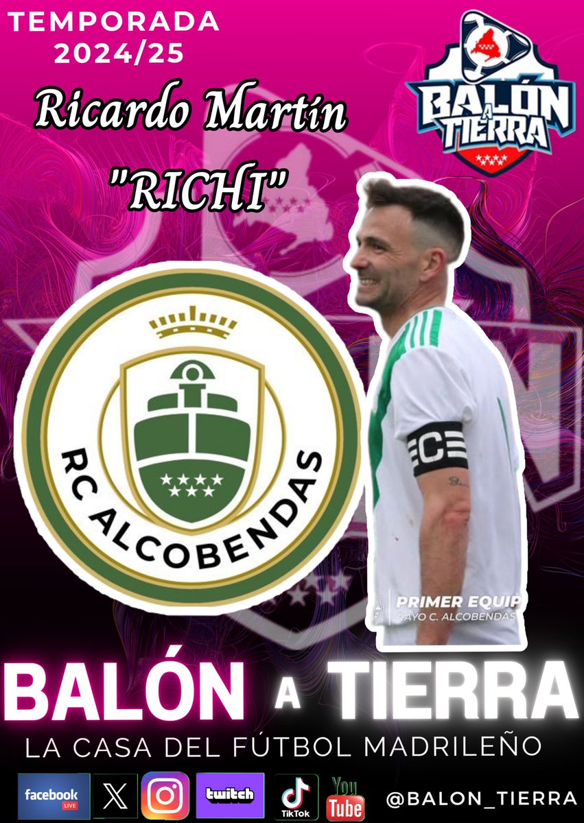Hoy 16:00 h EN DIRECTO tendremos la visita 🔝⚽ de <a href="/MQuejigo/">Miguel Ángel Quejigo</a> y <a href="/richisanse/">Ricardo martin</a> del <a href="/RayoAlcobendas/">RC Alcobendas</a>

Equipo 🔝, míster 🔝, jugón 🔝, QUE MÁS SE PUEDE PEDIR PARA UN P-R-O-G-R-A-M-A-Z-O 🤩.

NO TE LO PIERDAS 🫵🏻🤨.

#LaCasaDelFútbolMadrileño 
#ElFútbolQueNosGusta 
#Bat303