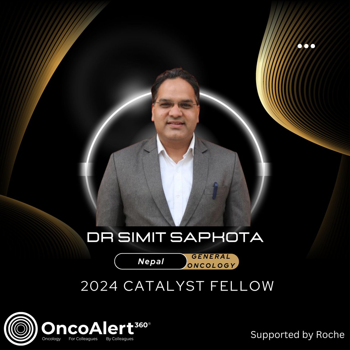 A warm Congratulations to Dr. <a href="/SimitSapkota/">simit</a> , Medical Oncologist.  Kathmandu Cancer Center, Nepal🇳🇵

Recipient of an  <a href="/OncoAlert/">OncoAlert</a> 🚨Catalyst fellowship supported by Roche.  His project if focused on A Research Methodology Training Program for Oncology Professionals in Nepal

In