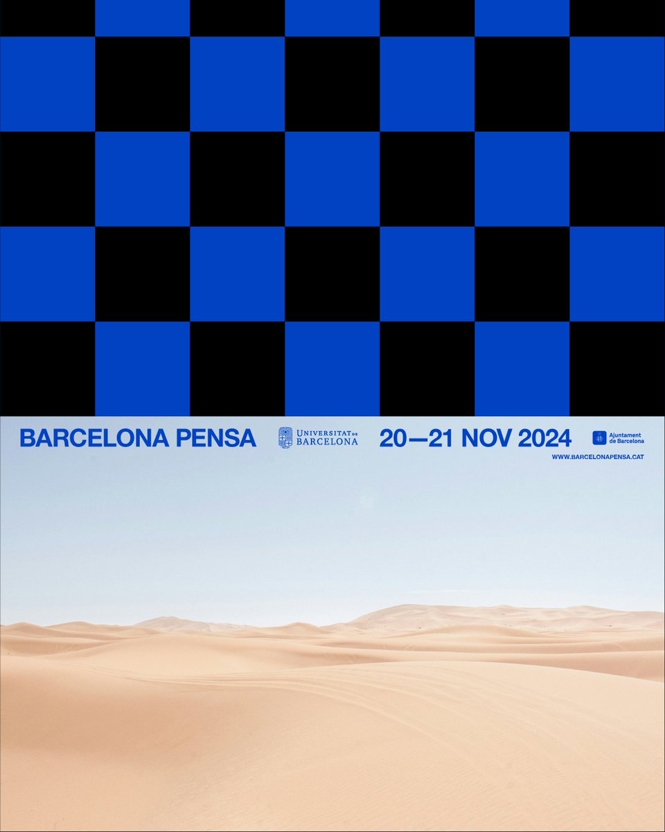 Un any més, ja és aquí el Festival de Filosofia Barcelona Pensa! 🧠🤸🏽‍♀️

🗓️Els dies 20 i 21 de novembre celebrarem l'XI edició del festival en format marató.

Ja podeu consultar tota la programació d'enguany, activitats, horaris i ponents a barcelonapensa.cat
