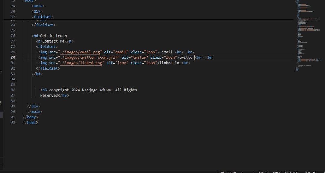 BirungiPor87068's tweet image. Day 12: Consistency is key! Today I have added icons on my portfolio and I have the size I want using external css 🥲lesson learnt

#codegirl
#womenintechnology 
#30daysofcoding
#codechallenge