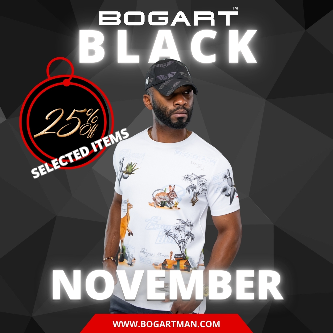 ShopPolokwane's tweet photo. It's a November to remember! 25% off everything at Bogart Man. Your wallet will thank you. Dress to impress with @BogartManSA! https://t.co/1D2xaKzwtP