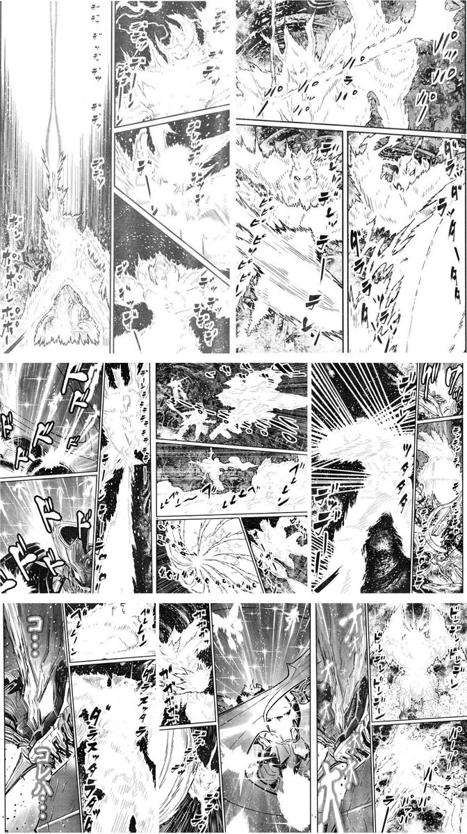 #燃えるアガる援軍登場シーン
なんとなく髪型や口調で分かる人達と、なんとなくシルエットと擬音で分かるロボ達が来るシーン 