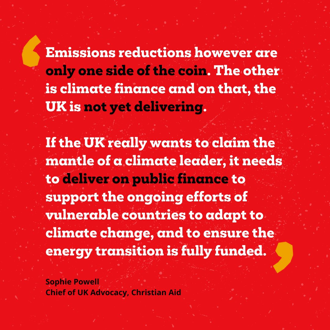 Responding to UK PM Keir Starmer at #COP29:

'The gov deserves credit for being the first G7 economy to outline its new, strengthened, emissions reduction target...Emissions reductions however are only one side of the coin.'

🗣️The UK must deliver on public climate finance.