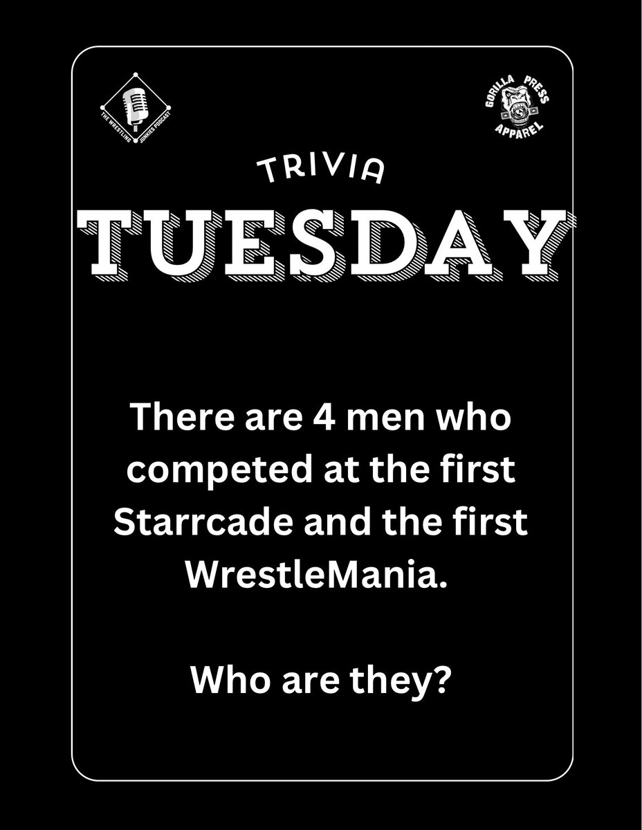 It’s the first #TriviaTuesday! 💥 Comment or DM us your answer! Correct answers will be entered for a chance to win a $20 Gorilla Press Apparel promo code! Official rules pinned to our X account!