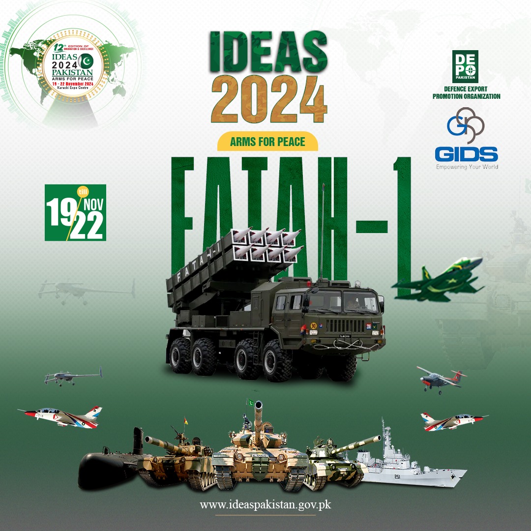 Defense_Talks's tweet photo. GIDS is set to showcase Fatah-1 Guided Multiple Launch Rocket System (GMLRS) at the 12th International Defence Exhibition And Seminar (IDEAS-2024) π΅π° https://t.co/OD1VQM5nd3