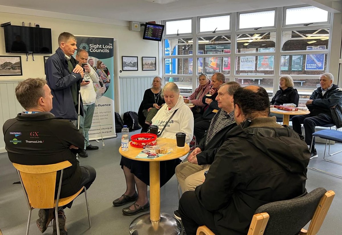 #London Sight Loss Councils and Govia Thameslink hosted a ‘Coffee &amp; Chat’ event at #Sutton station on Friday, with our users sharing their experiences of challenges of using the rail network. There will also be a follow up event in the Spring to build on this feedback.