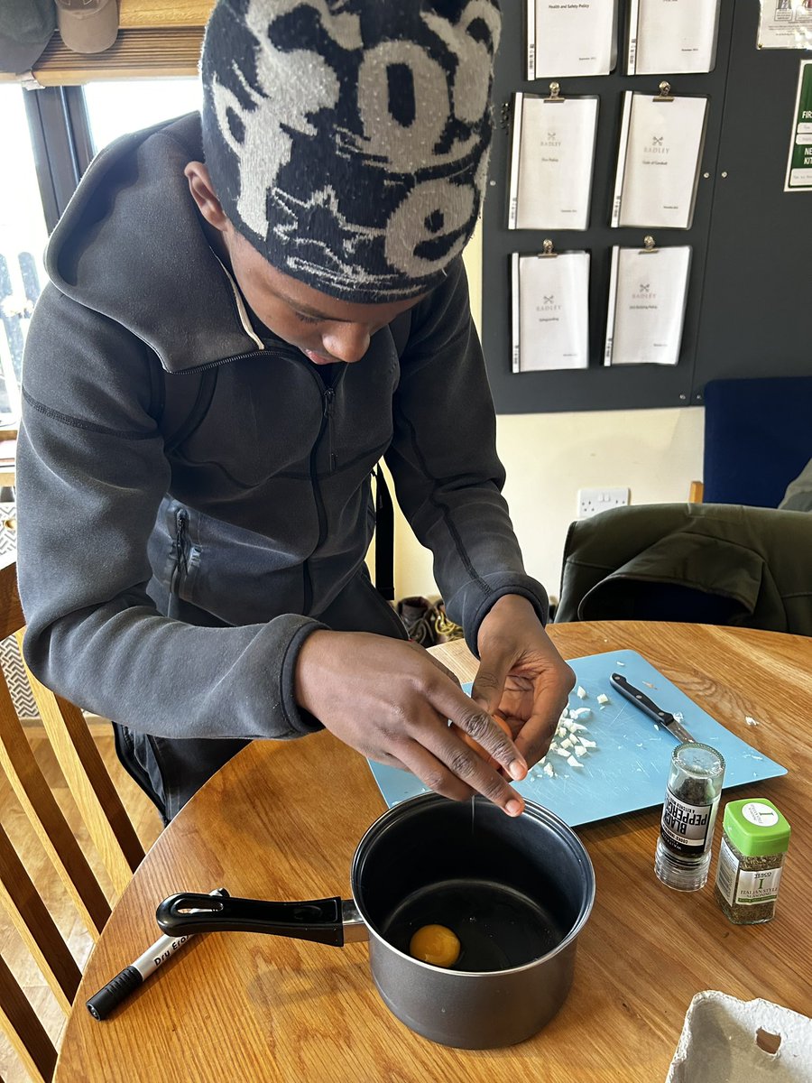 Omelette cooking competition for these Capstone Programme boys. Learning essential life skills, as part of their alternative provision @Radleylinks. #Inclusion #Opportunity #Aspiration