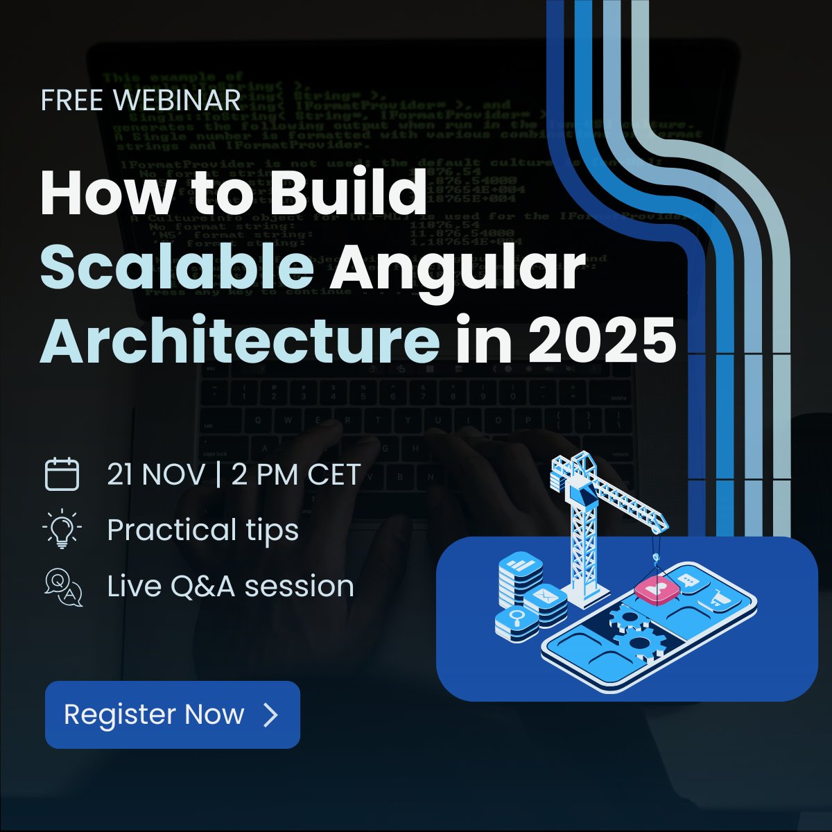 HouseOfAngular's tweet image. 🤔 Wondering how to build a scalable Angular architecture? Join our free webinar with Angular expert Mateusz Stefańczyk!
🗓️ Date: November 21
🕒 Time: 2 p.m. CET
📍 Location: YouTube Live
Link in the reply! 👇
#Angular #Webinar #ScalableArchitecture