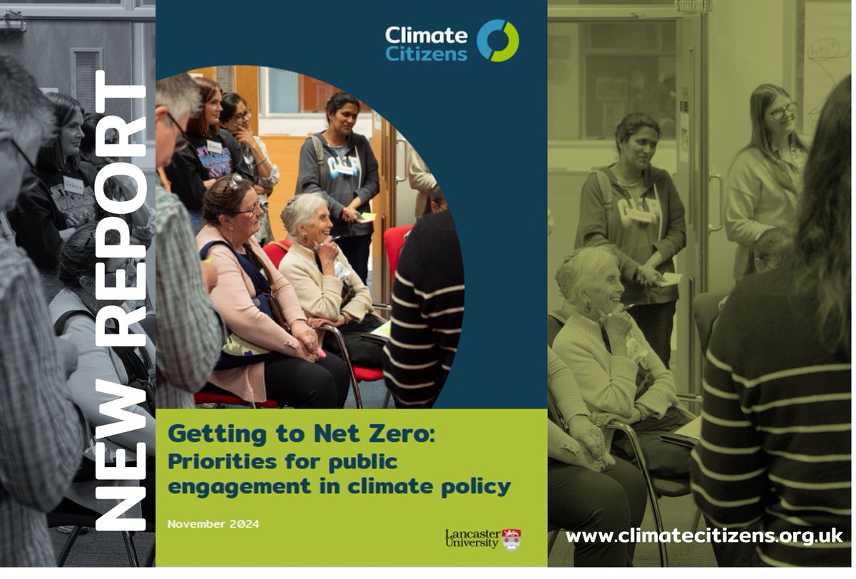 💡NEW REPORT:
We summarise our recent research on how the public currently feel about climate change – what action they want and what they find frustrating – and offer three priorities for policy makers that will help achieve better climate action.  1/5
climatecitizens.org.uk/new-report-pri…