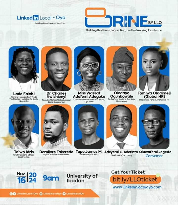 Johnoluwafemiba's tweet photo. Ibadan
We are coming, this Saturday with @LinkedinlocalOy
#LLO3 #Ibadan https://t.co/KLQ0Pi8nhN