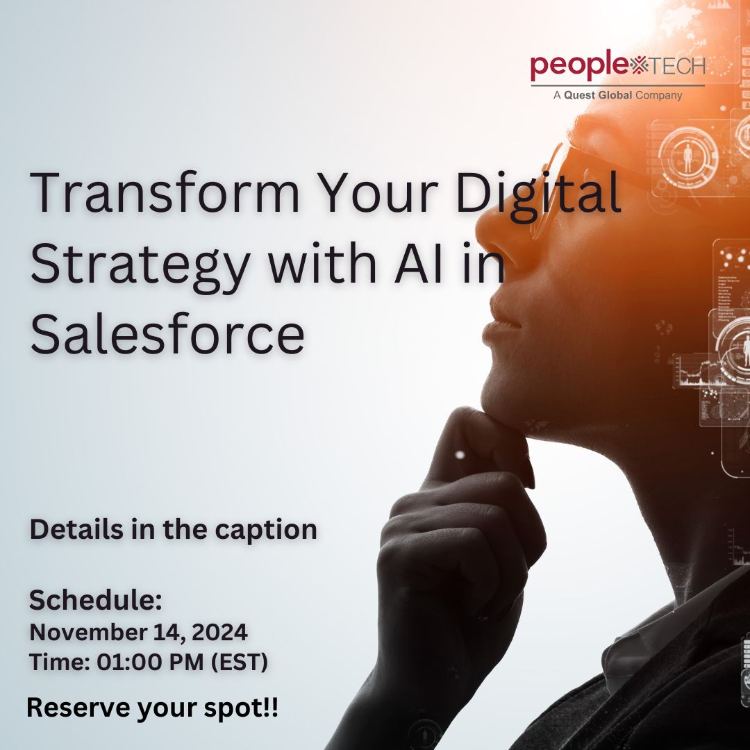 PeopleTechInc's tweet image. Want to transform your business with AI? Our workshop on Nov 14
will show you how #Salesforce + #EinsteinAnalytics can redefine success. Register now!
Register Here: resource.peopletech.com/workshops/revo…
#peopletechgroup #PTG #salesforce #SalesforceAI #ai #EinsteinAI #DigitalTransformation