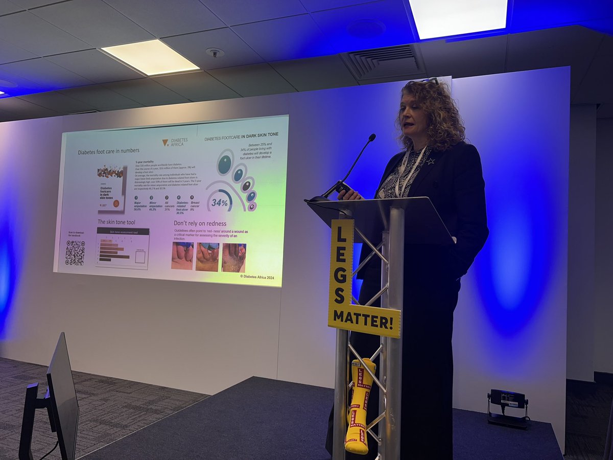 <a href="/profdoc2022/">@profdoc22</a> Jayne Robbie presenting at #FDUK <a href="/footindiabetes/">Foot In Diabetes UK</a> 
Identifying as infection the diabetes foot in darker skin tones <a href="/DiabetesAfrica/">Diabetes Africa</a>