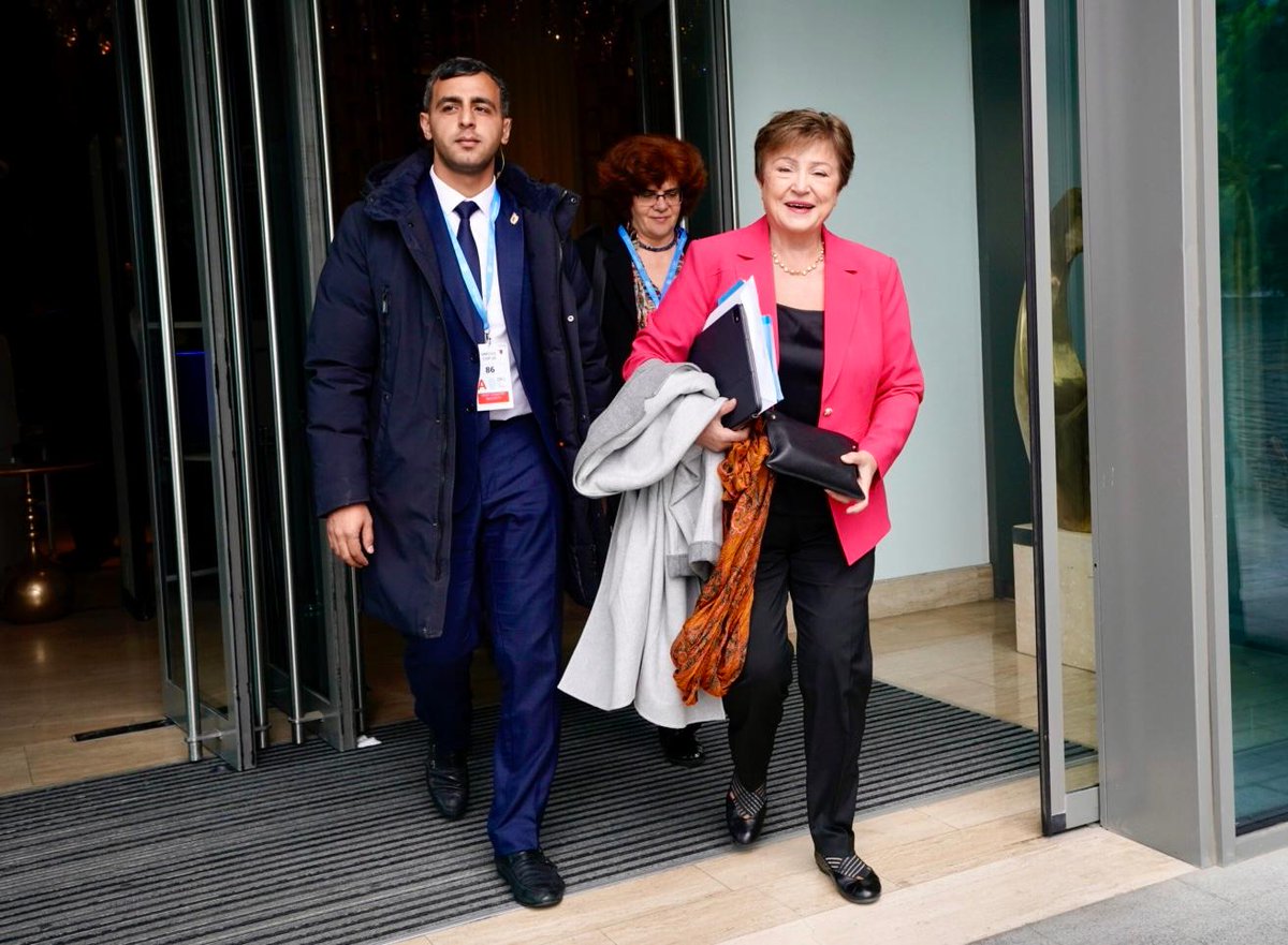 KGeorgieva's tweet photo. Great to be back in Baku for #COP29. Ready to discuss policies that are need to raise mitigation ambitions and enable climate action, including to narrow the climate finance gap. Our 191 member countries share the same planet. What affects one of us affects all of us. https://t.co/pQRGSdRjID